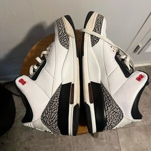 Jordan White and Black Sneakers with Red Accents Air Jordan Infrared Retro 3